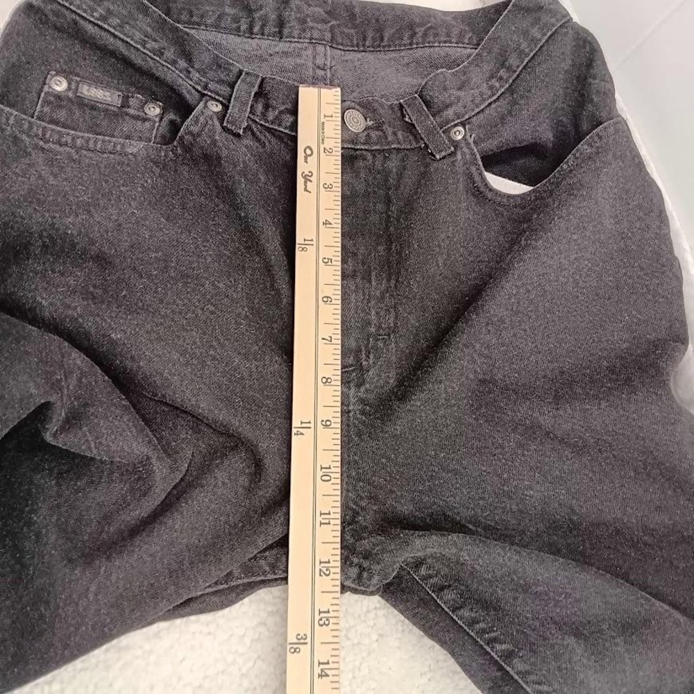Vintage Lee Jeans Womens 12 Black High Rise Tapered Leg Denim 90s USA Classic - Picture 10 of 14